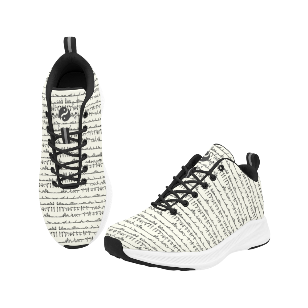 Classic black and white patterned iSquared Men Runners, featuring a breathable faux suede upper and black laces.