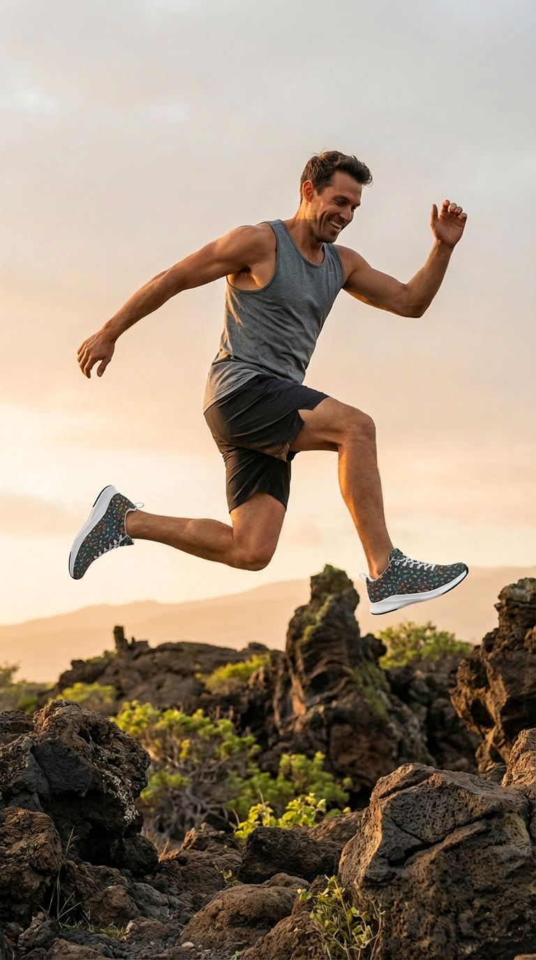 Men's Wild Leopards iSquared runners feature a colorful leopard print design, with a breathable faux suede upper and reflective details.