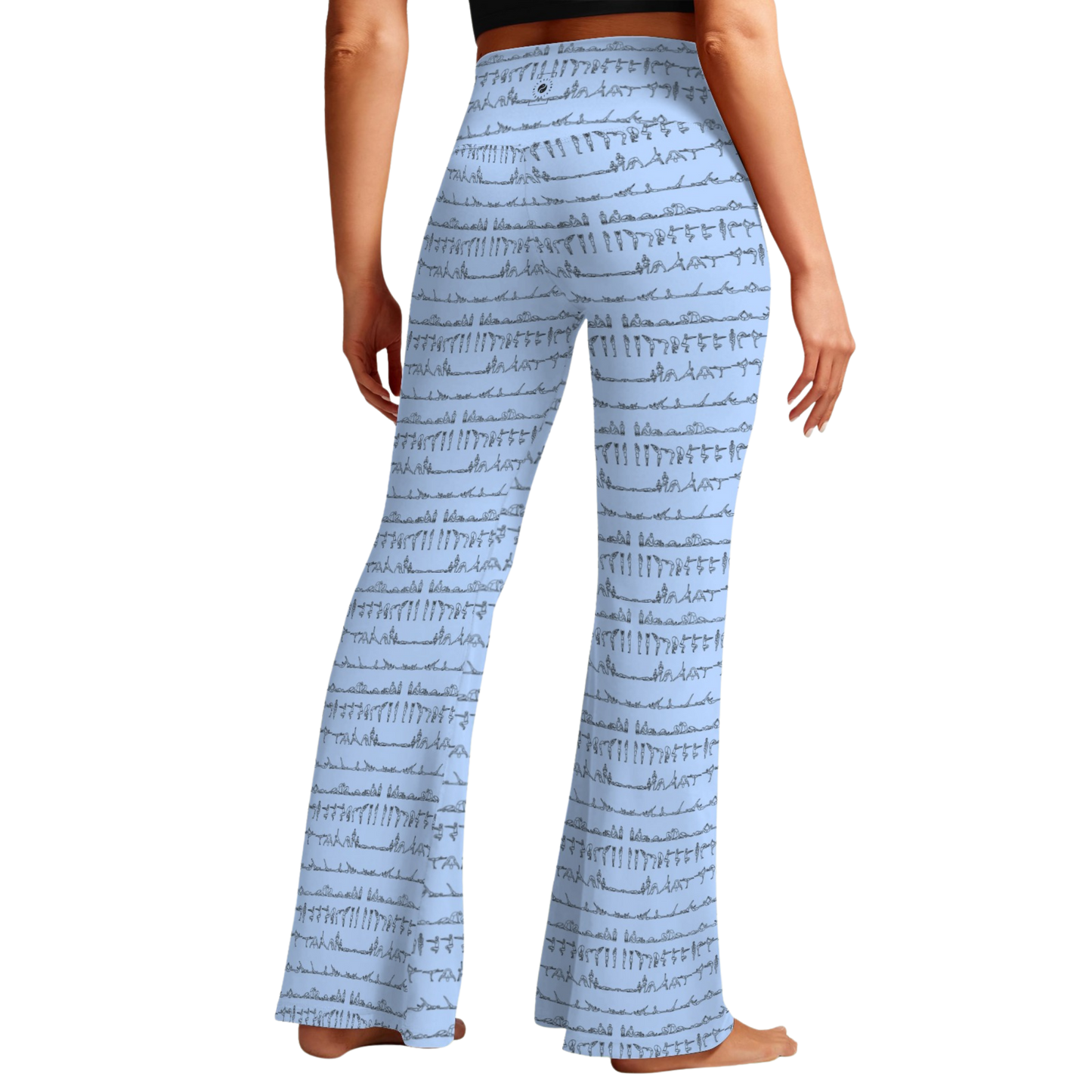 Bikram Pastel - Cross Waisted Flair Leggings
