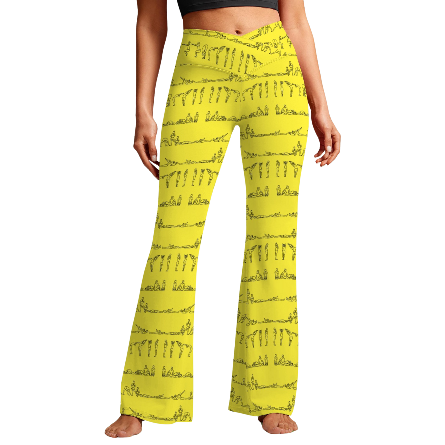 Bikram Series - Cross Waisted Flair Leggings