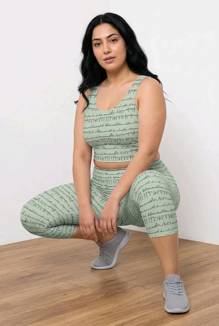 Bikram Pastel iSquared Pocket Capri leggings with high-rise waistband, mid-calf fit, and dual side pockets