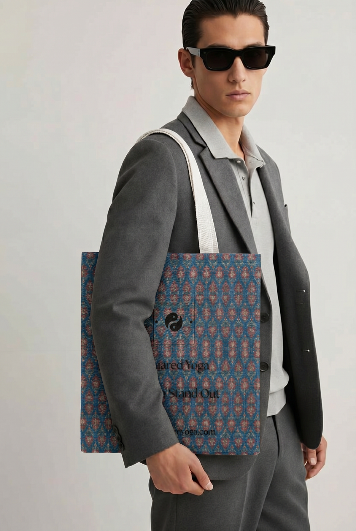 Jaipur Love iSquared tote bag in cotton canvas with double-sided print and reinforced shoulder straps