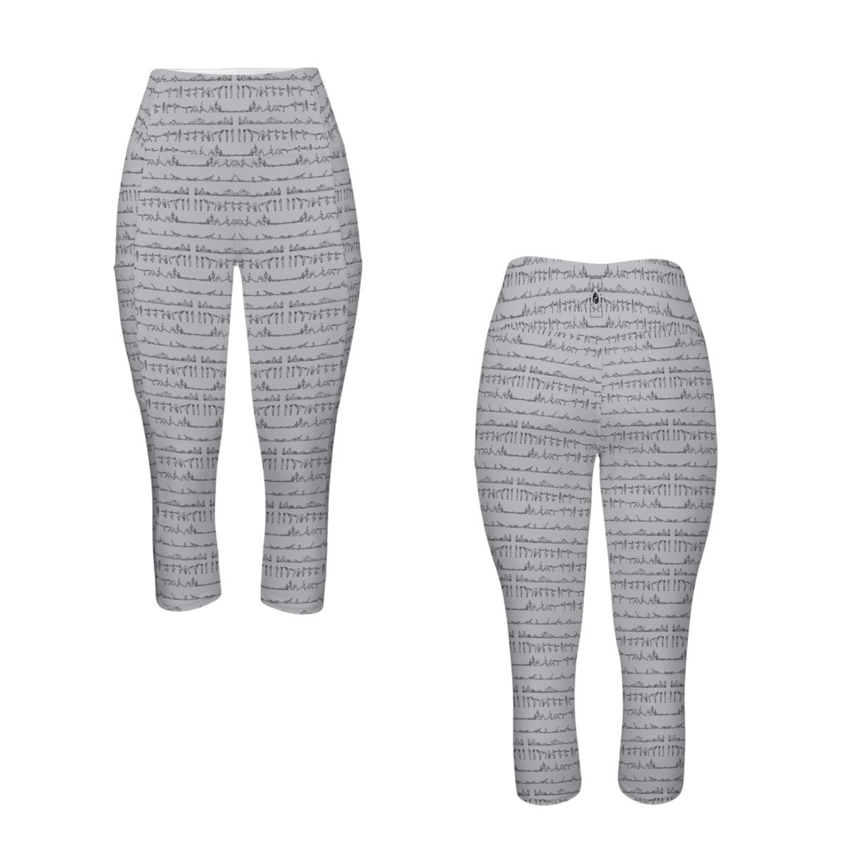 Bikram Pastel iSquared Pocket Capri leggings with high-rise waistband, mid-calf fit, and dual side pockets