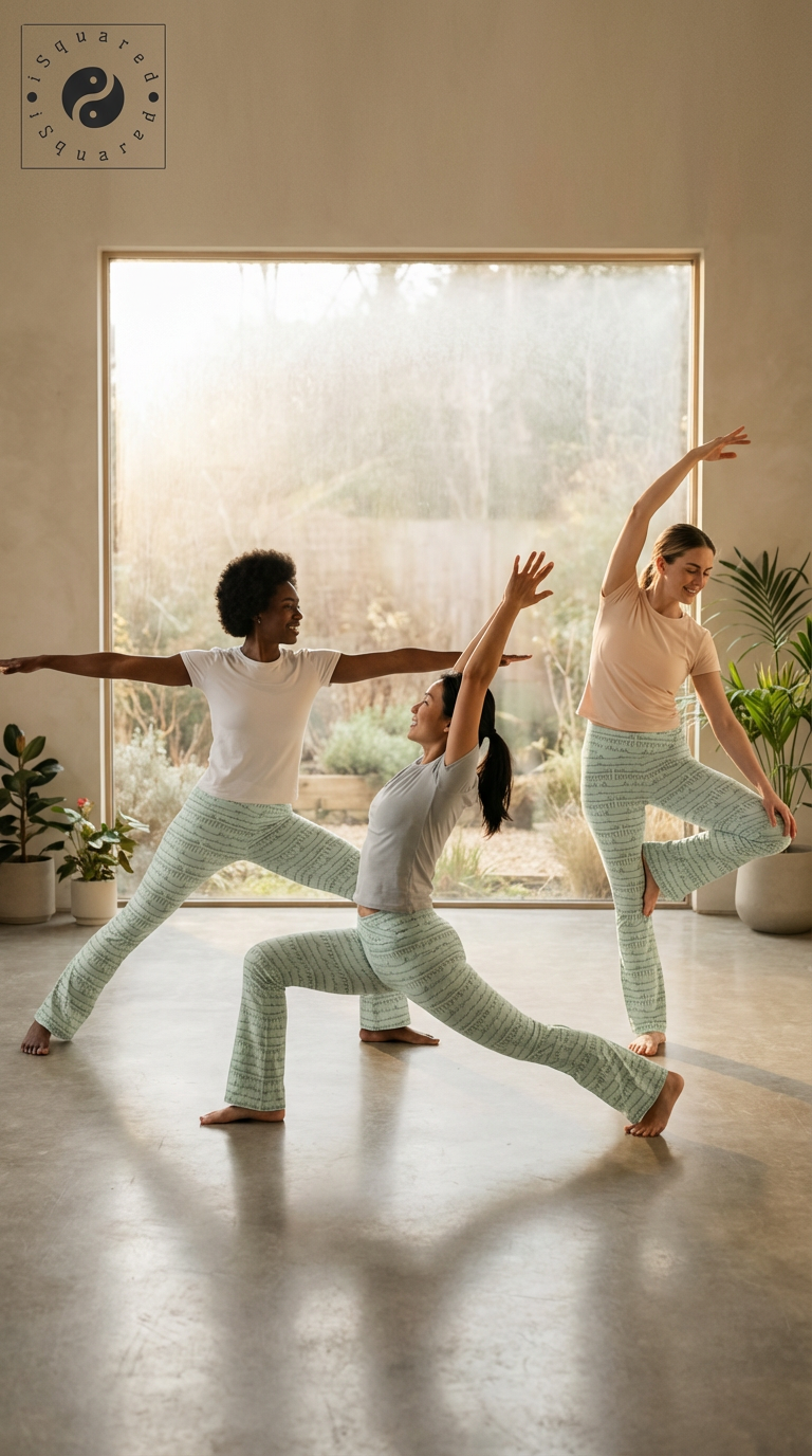 Bikram Pastel Cross Waisted Flare Leggings with crossover waistband, V seam, and flare leg silhouette