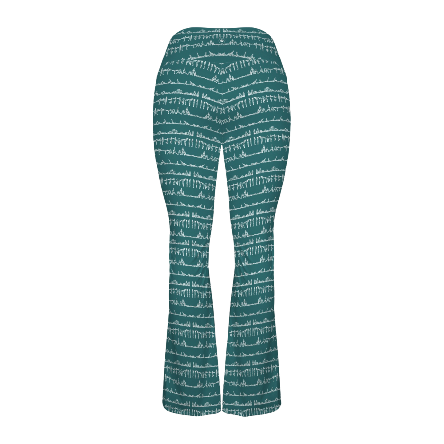 Bikram Ember - Cross Waisted Flair Leggings