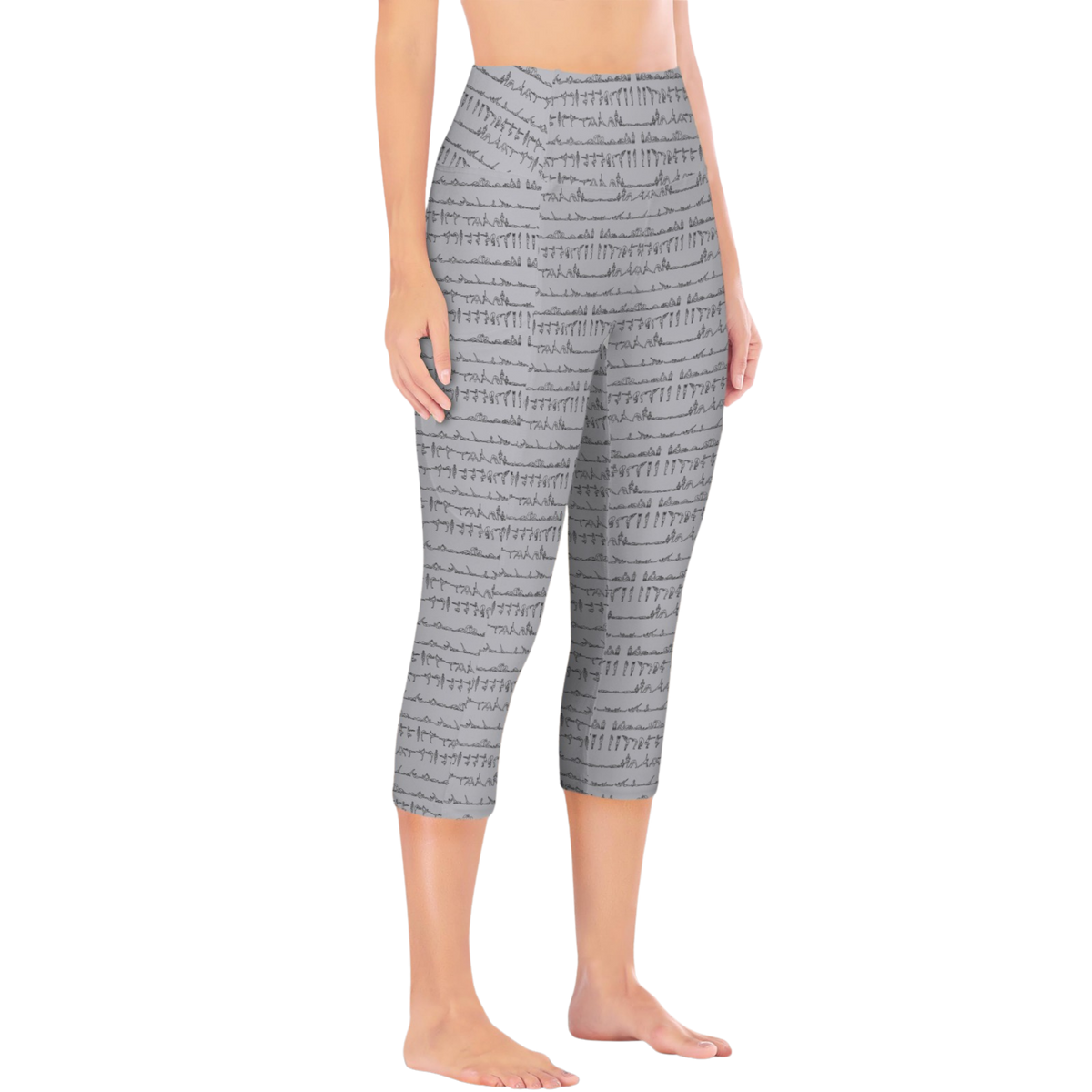Bikram Pastel iSquared Pocket Capri leggings with high-rise waistband, mid-calf fit, and dual side pockets