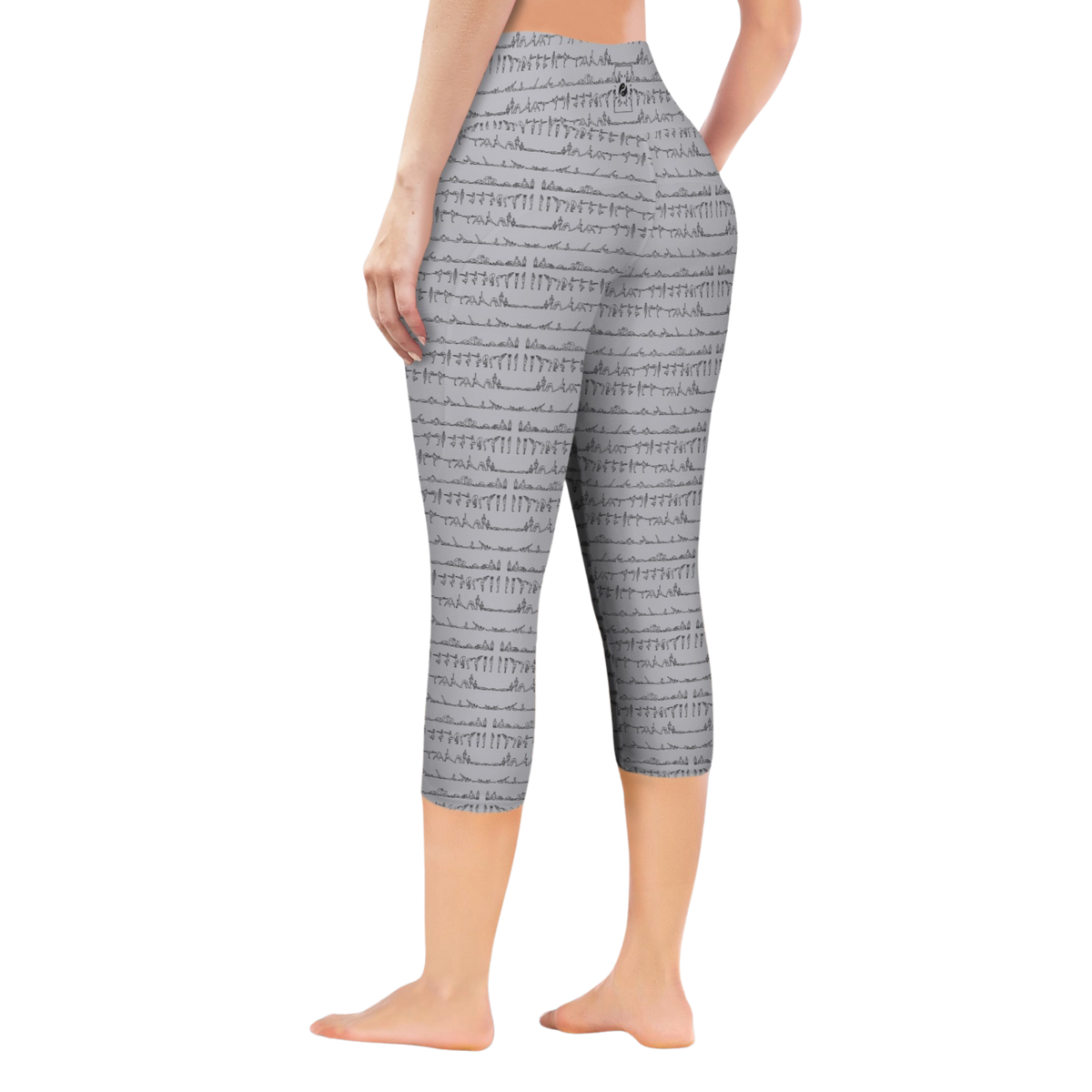 Bikram Pastel iSquared Pocket Capri leggings with high-rise waistband, mid-calf fit, and dual side pockets