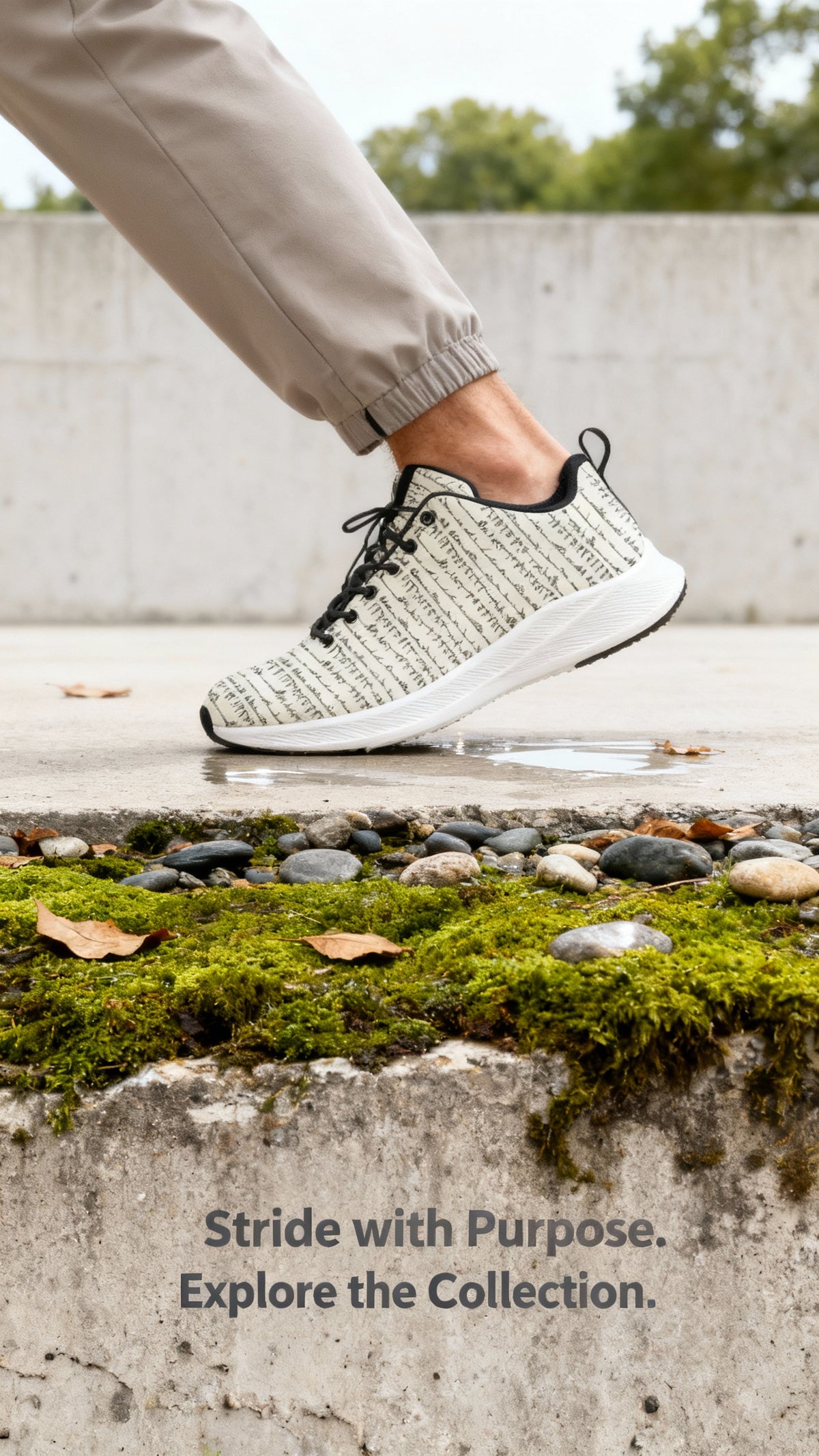 Men's iSquared Runners feature a cream faux suede upper with a textured black design, paired with a white rubber sole.
