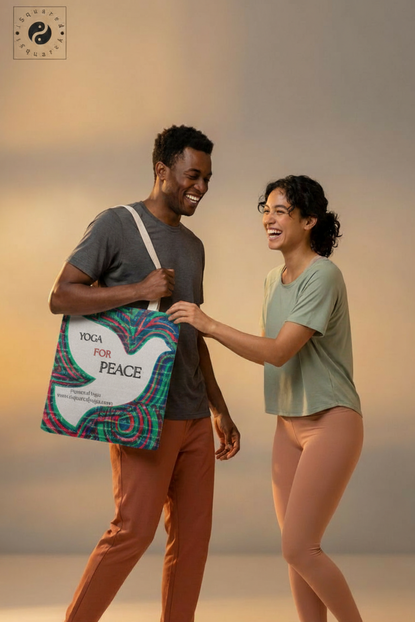 Yoga For Peace - iSquared Tote Bag