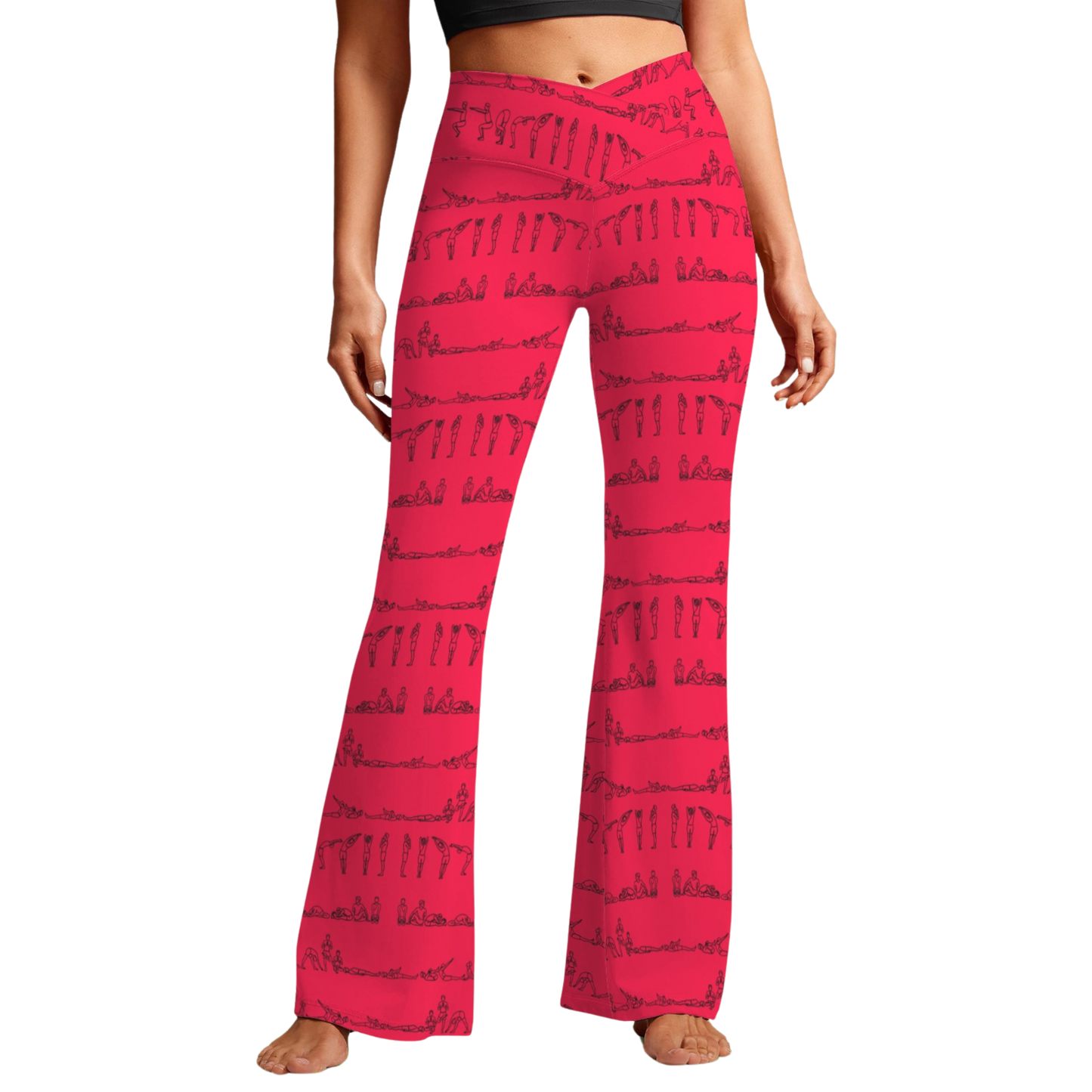 Bikram Series - Cross Waisted Flair Leggings
