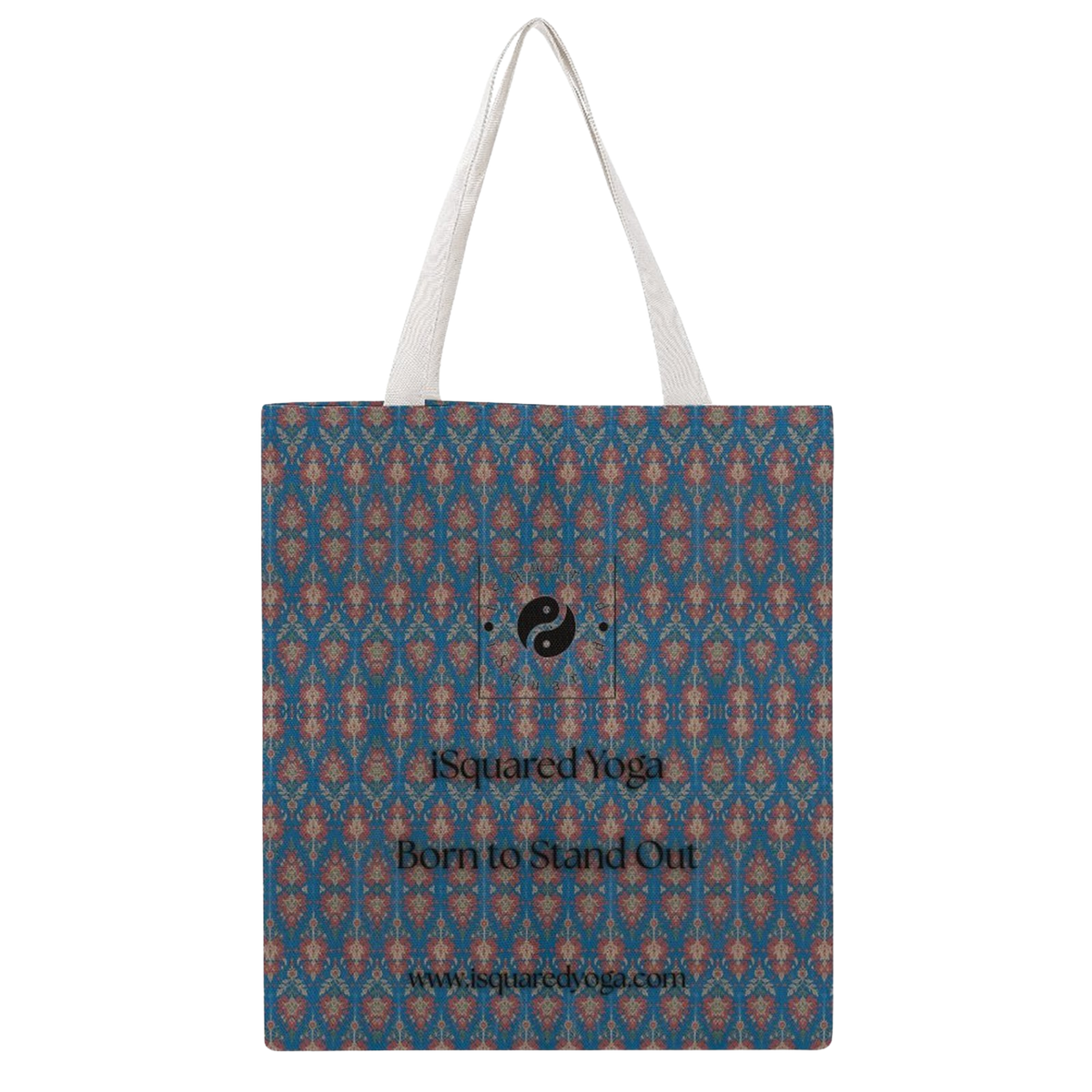 Jaipur Love iSquared tote bag in cotton canvas with double-sided print and reinforced shoulder straps