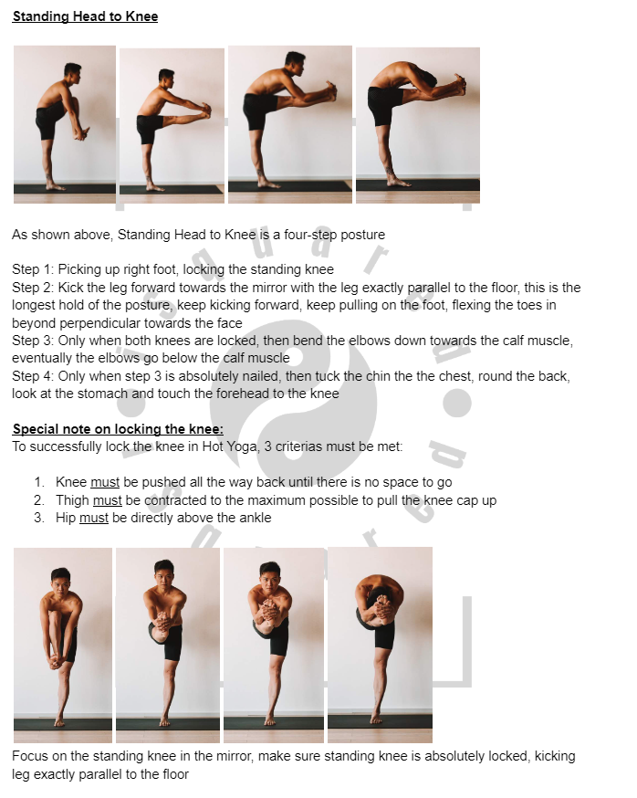 Guía de práctica de Hot Yoga 26+2 (Serie de pie)