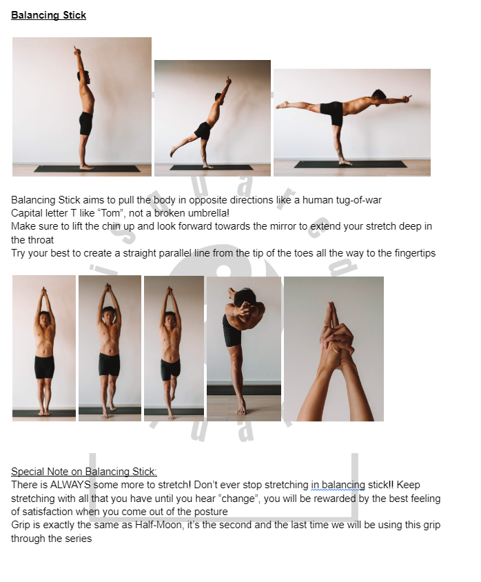 Guía de práctica de Hot Yoga 26+2 (Serie de pie)