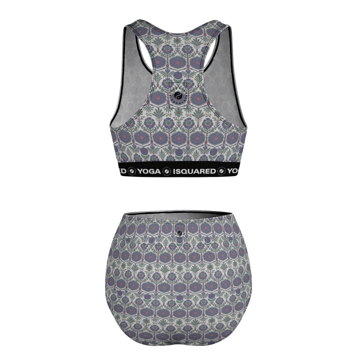 Jaipur Love hot yoga bikini set with quick-dry stretch fabric, detachable pads, and bold Rajasthan-inspired print