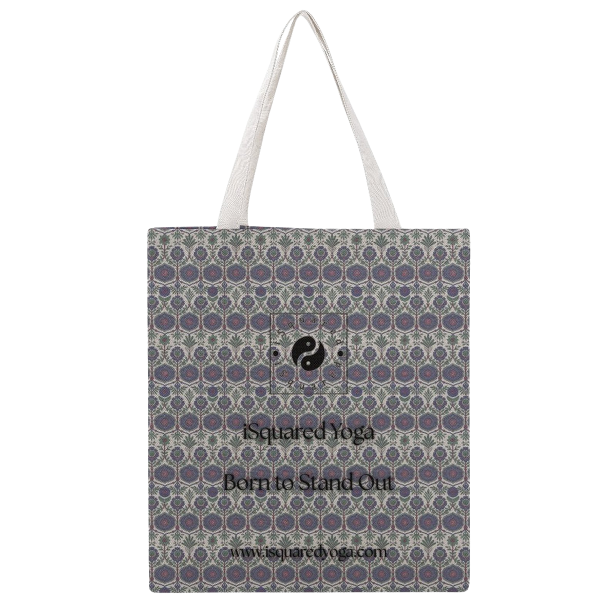 Jaipur Love iSquared tote bag in cotton canvas with double-sided print and reinforced shoulder straps