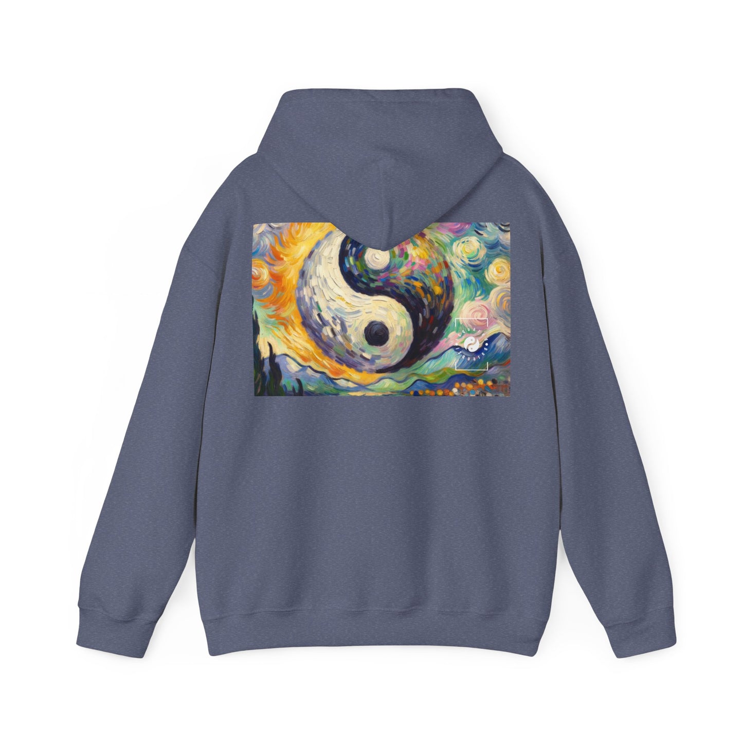 "Spectral Duality: An Impressionist Balance" - Hoodie