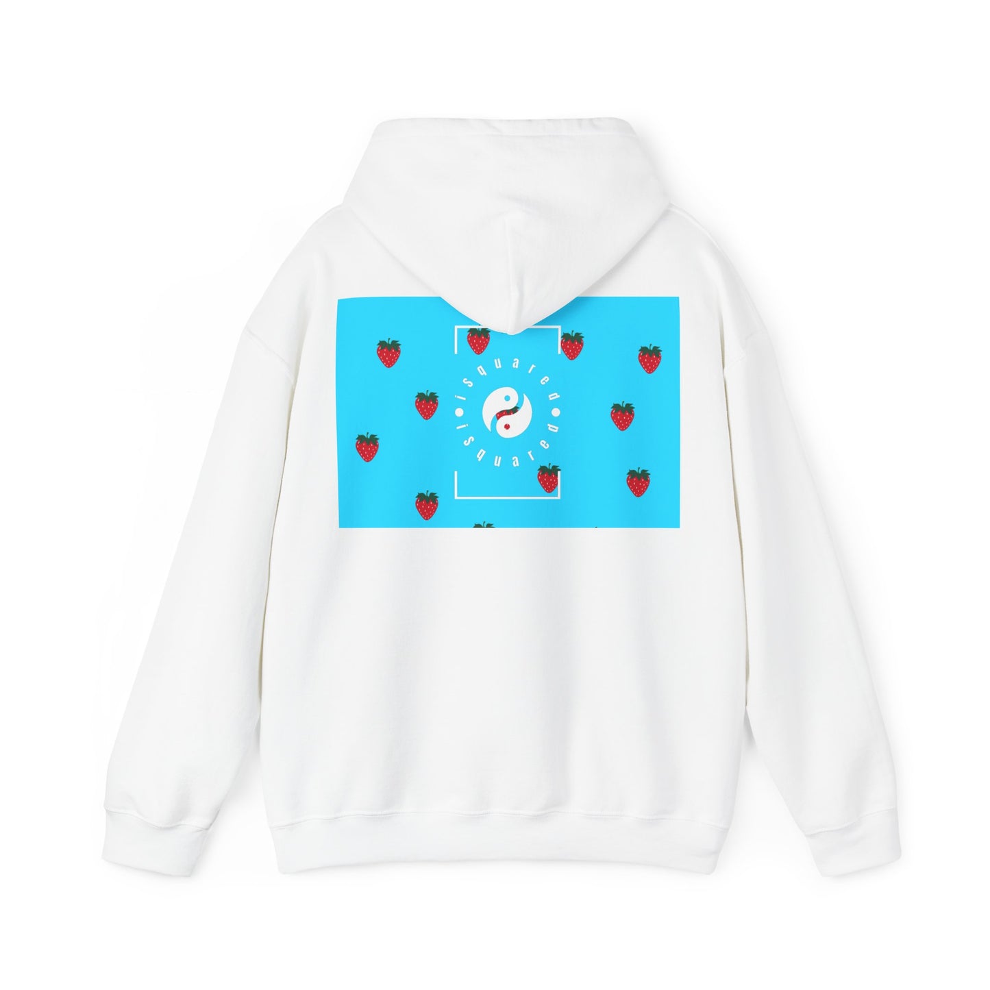 #22DEFF Bleu clair + Fraise - Sweat à capuche