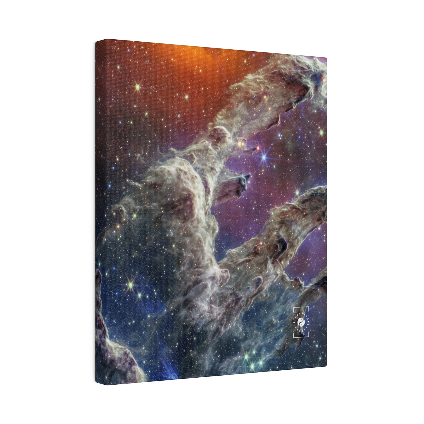 Pillars of Creation (NIRCam and MIRI Composite Image) - JWST Collection - Art Print Canvas