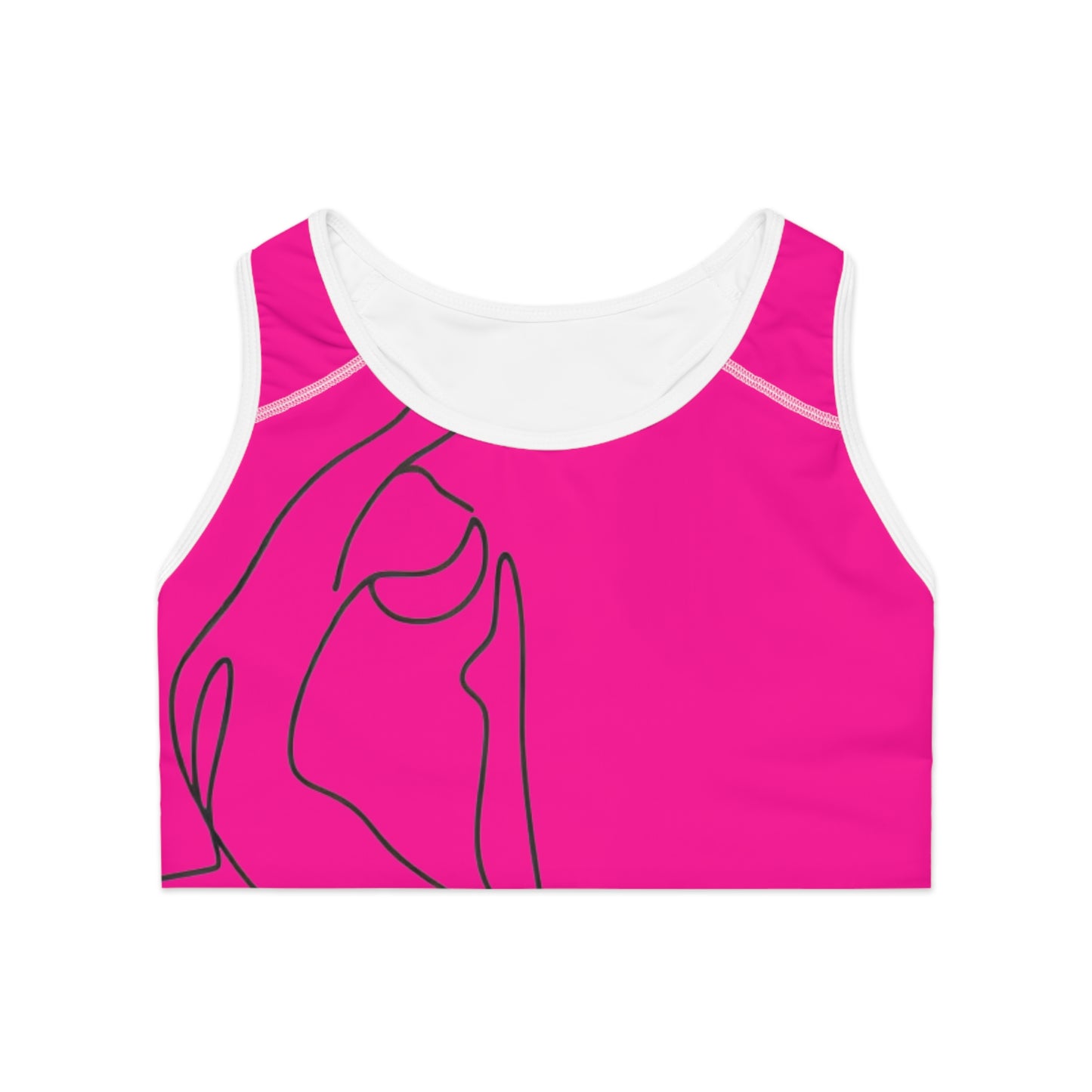 Line Art Pigeon Pose - High Performance Sports Bra