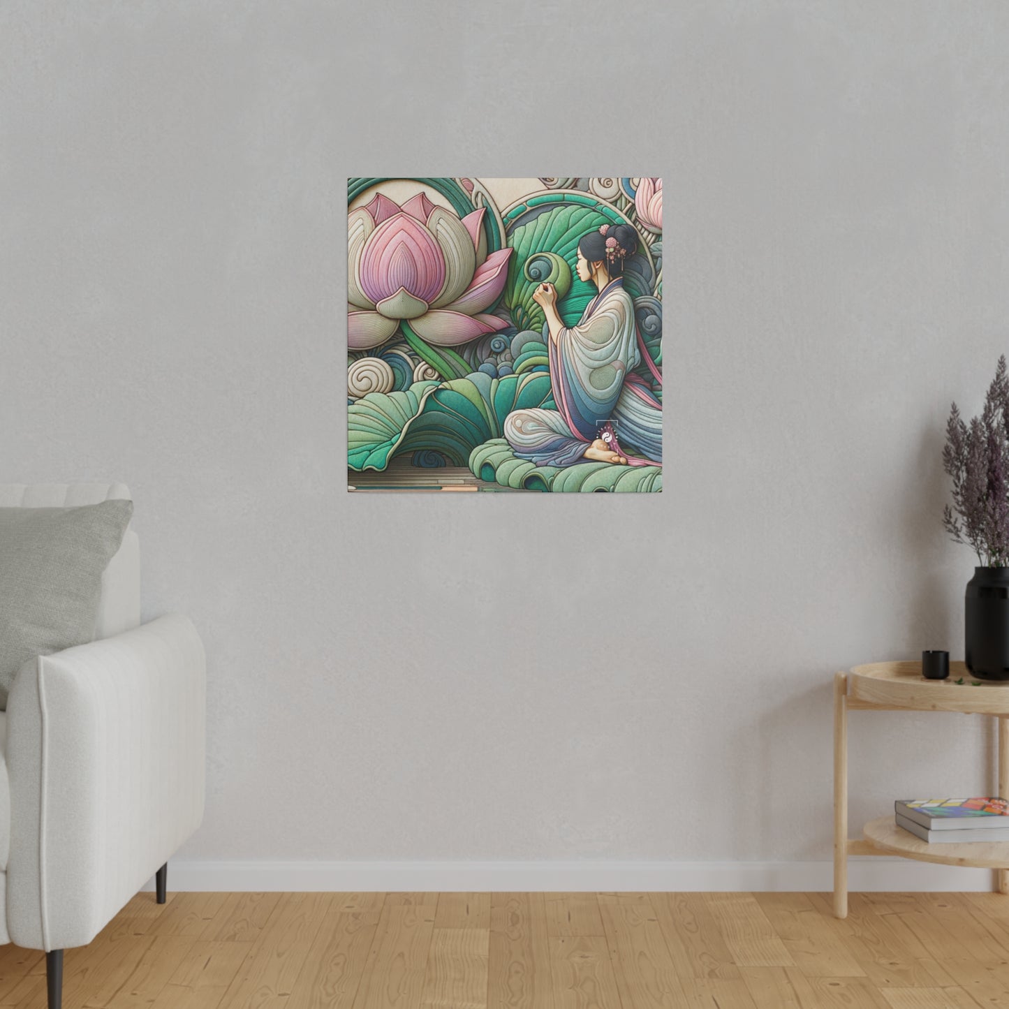 "Lotus Echo Serenity" - Art Print Canvas