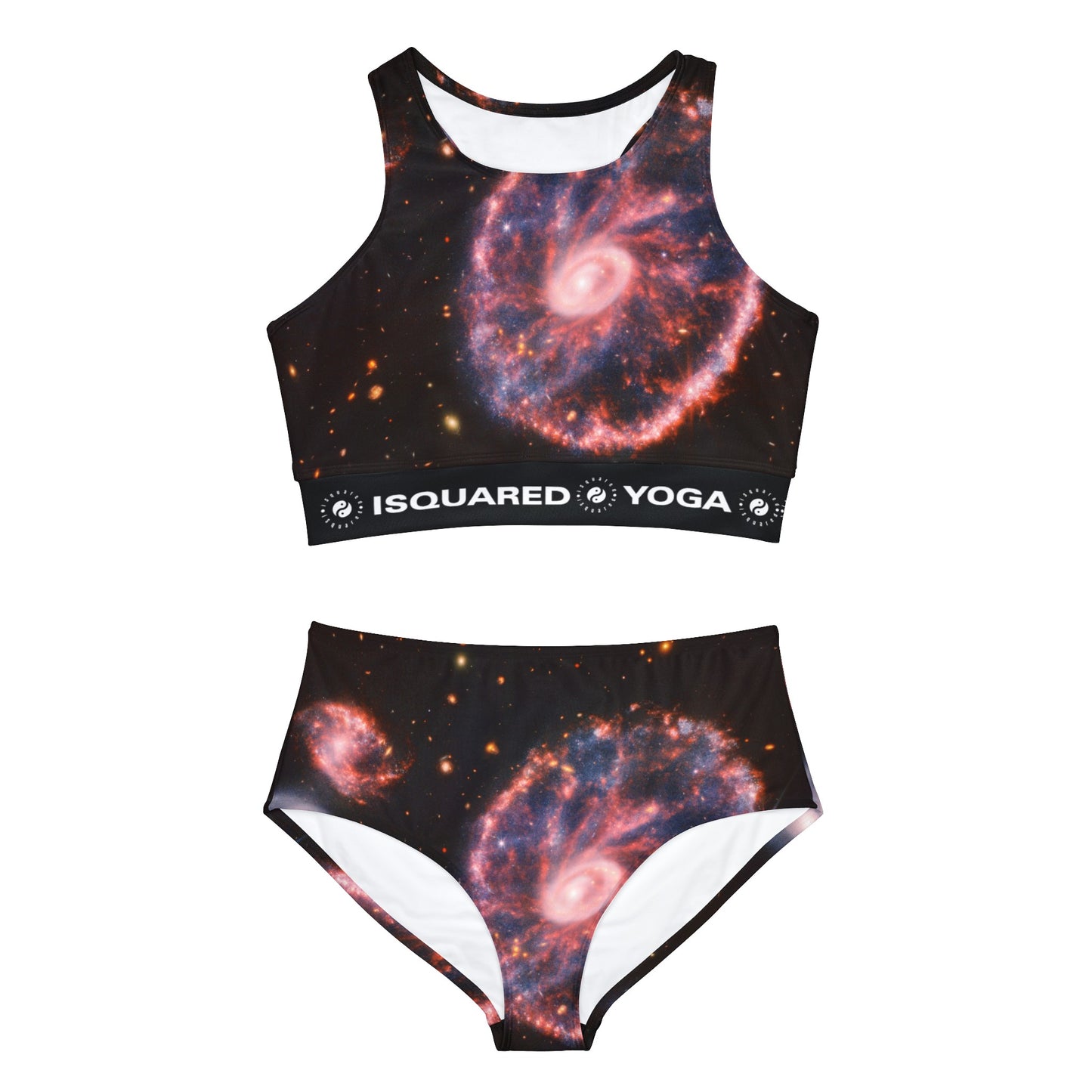 Cartwheel Galaxy (image composite NIRCam et MIRI) - Ensemble de bikini de yoga chaud