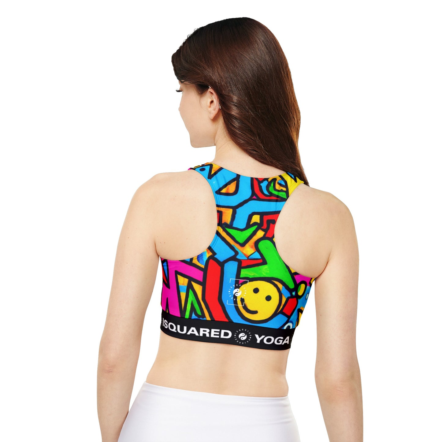 symbols of happiness - Lined & Padded Sports Bra