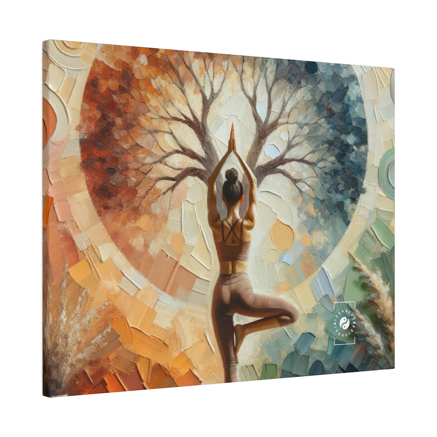 "Stability in Surrender: Vrikshasana in Harmony with Earth" - Art Print Canvas