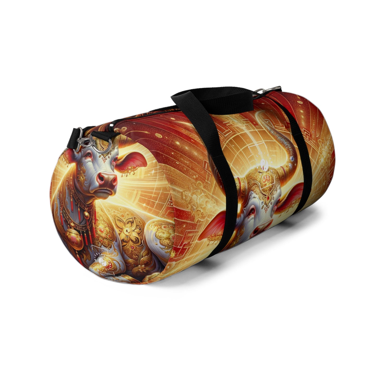 "Golden Euphoria: A Dance of the Divine Bovine" - Duffle Bag