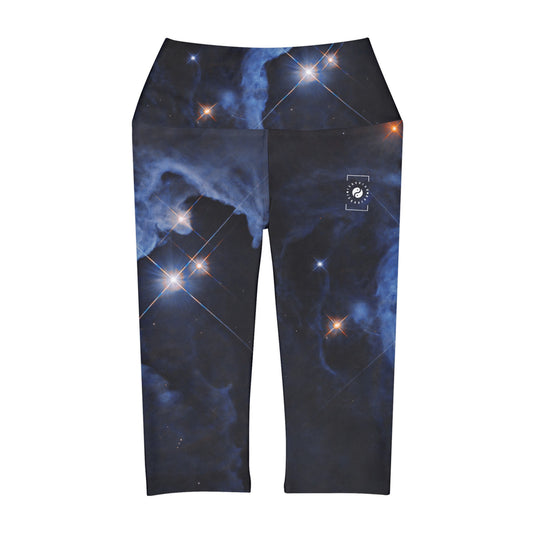 HP Tau, HP Tau G2, and G3 3 star system captured by Hubble - High Waisted Capri Leggings