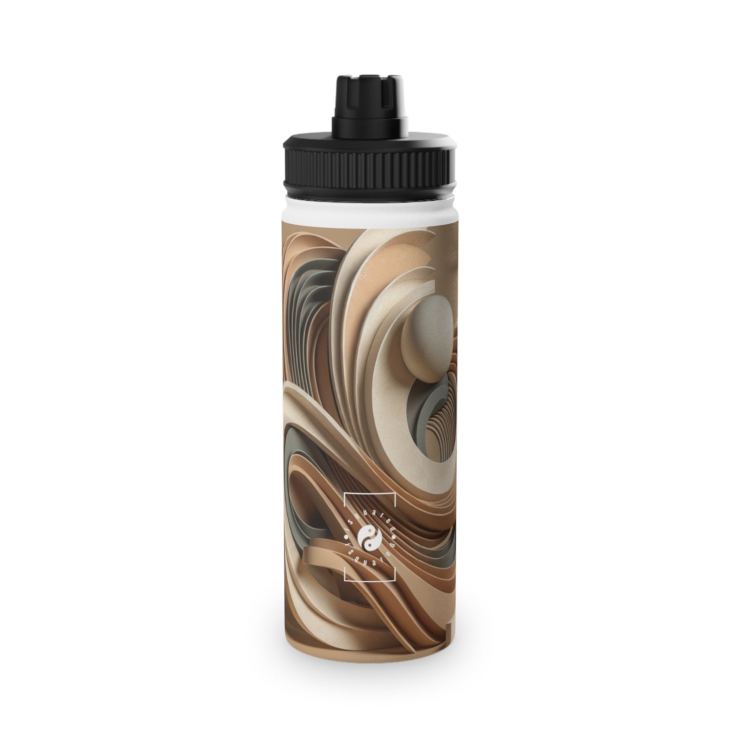 "Hepworth Hues: An Earth Tone Symphony" - Sports Water Bottle