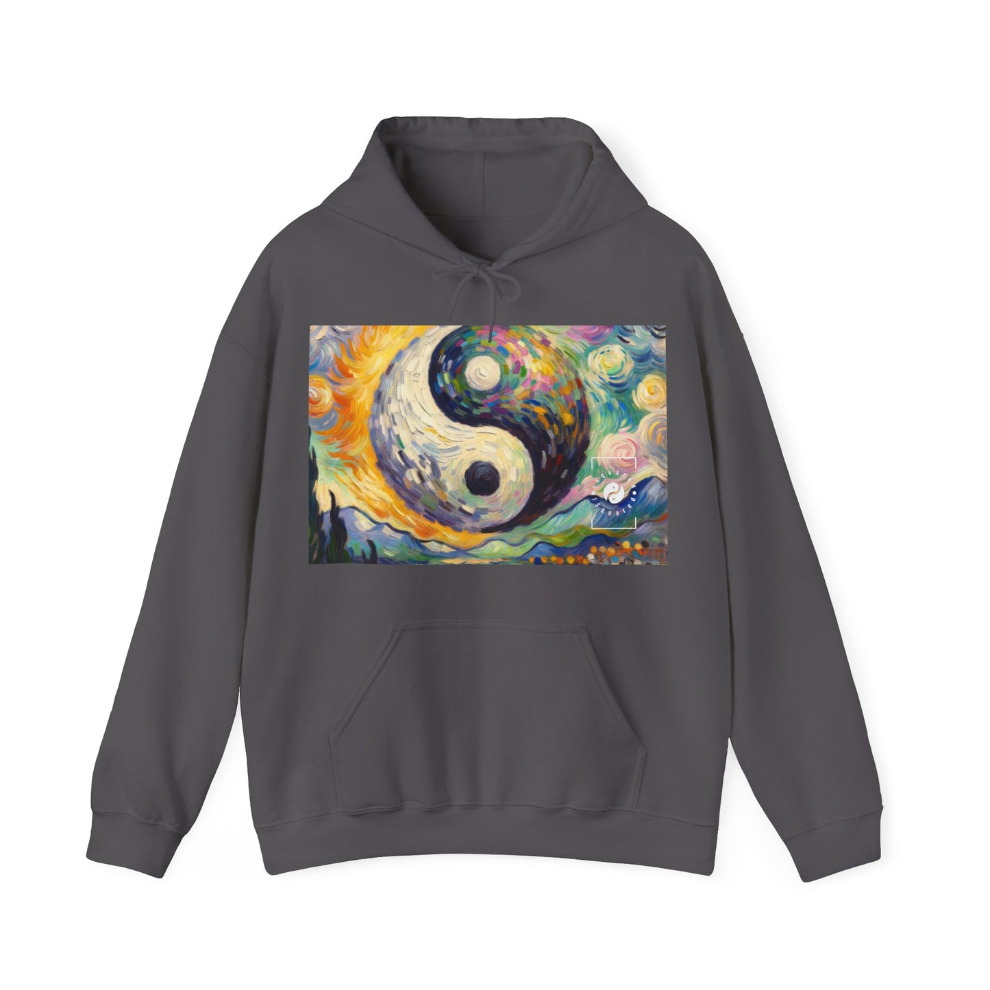 "Spectral Duality: An Impressionist Balance" - Hoodie