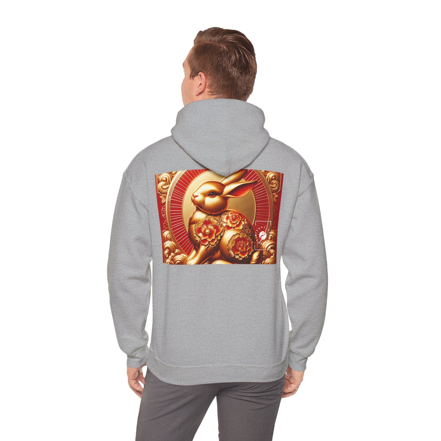 "Golden Blessings: Lunar Rabbit's Resplendence" - Hoodie