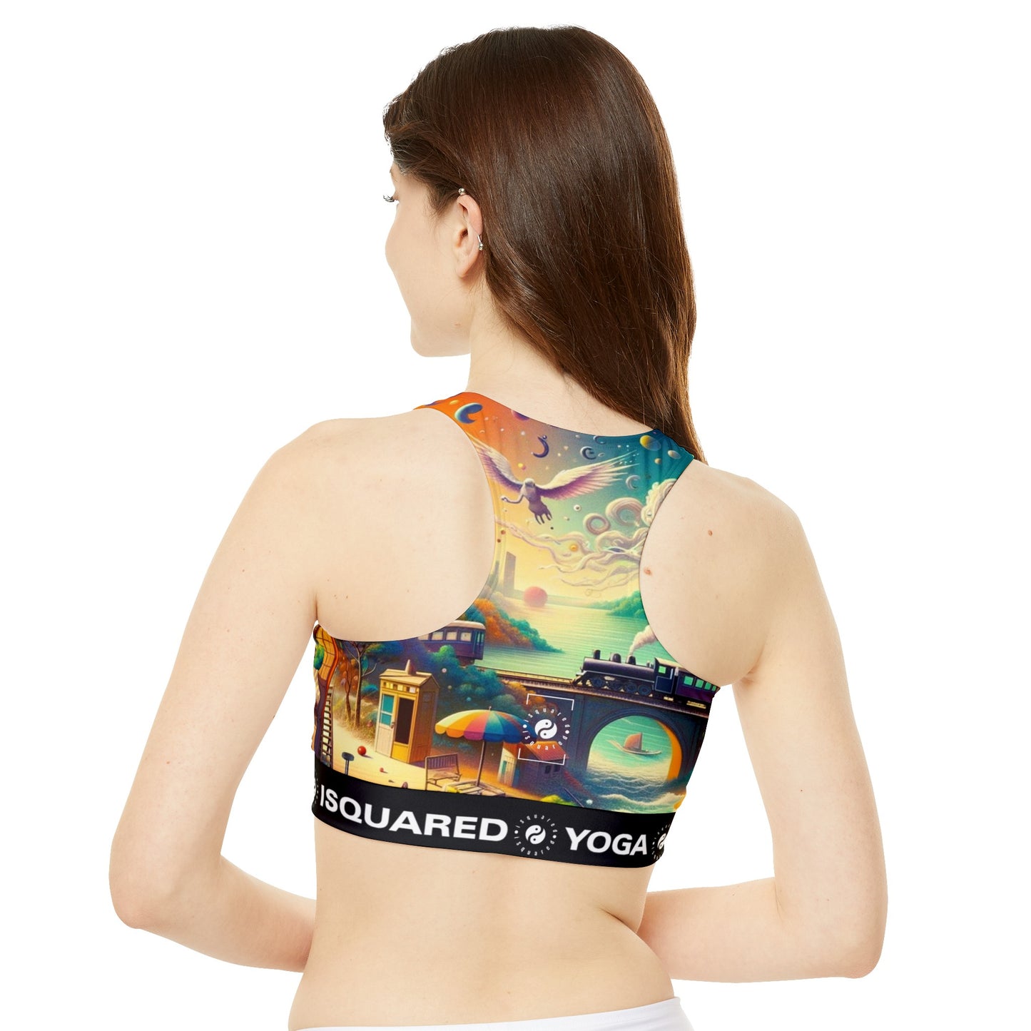 "Mirrors of Metaphor: A Murakami Odyssey" - High Neck Crop Top