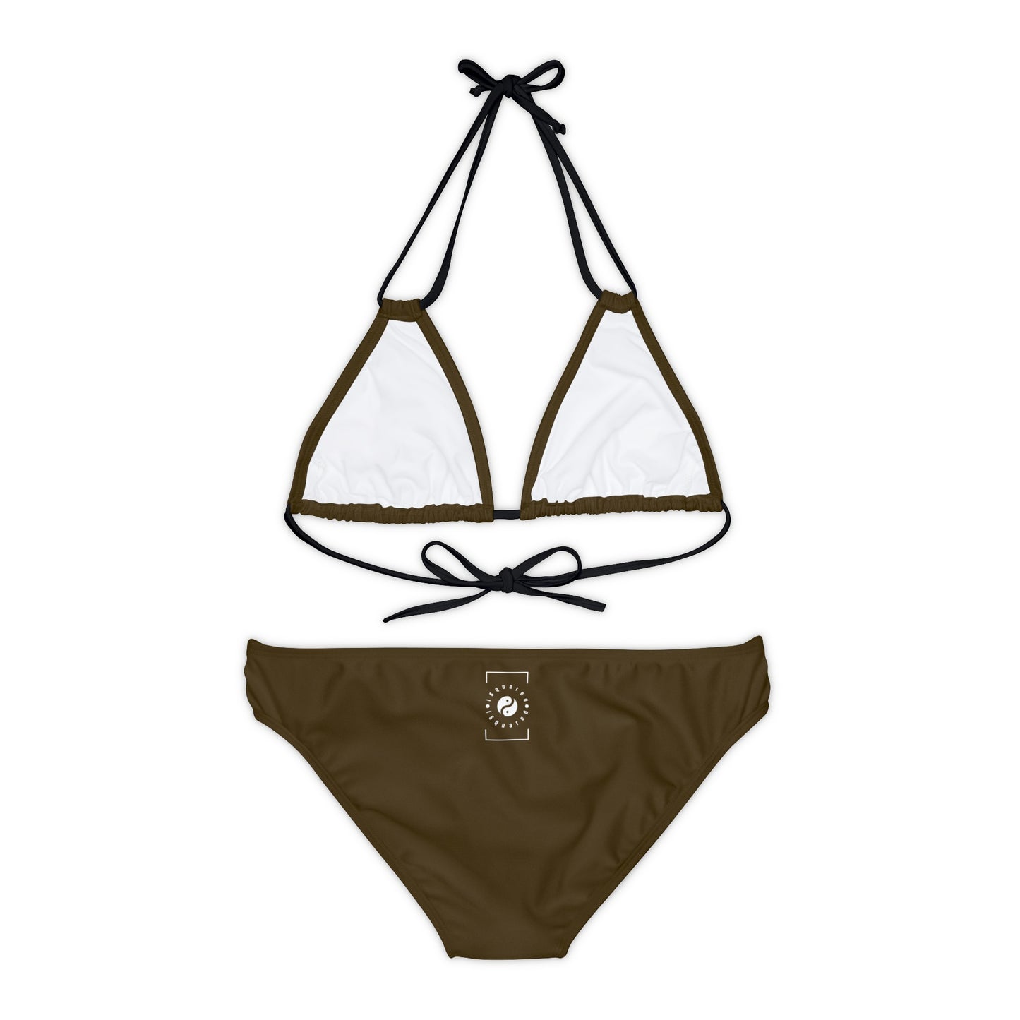 Earthy Brown - Lace-up Bikini Set