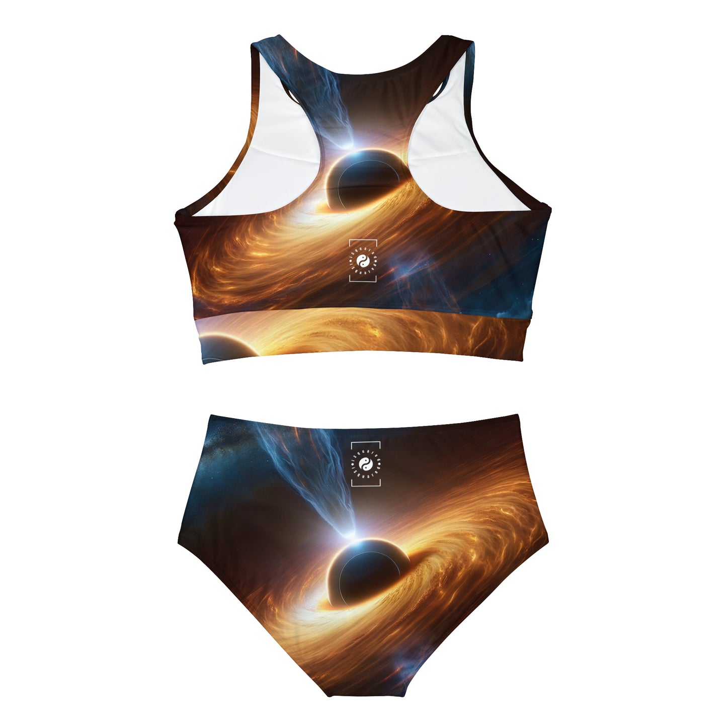 "Disques d'illumination : Black Hole Reverie" - Ensemble de bikini de yoga chaud 