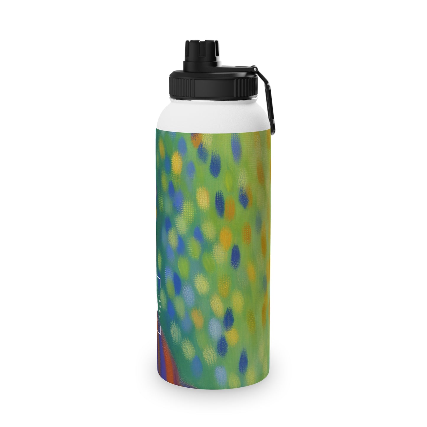 "Serene Resilience: A Frida's Solitude in hues" - Sports Water Bottle