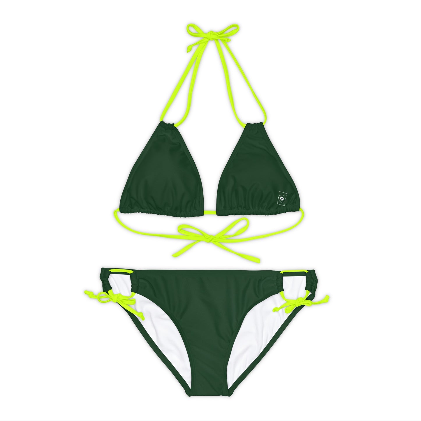 #153B1C Vert Forêt - Ensemble bikini à lacets