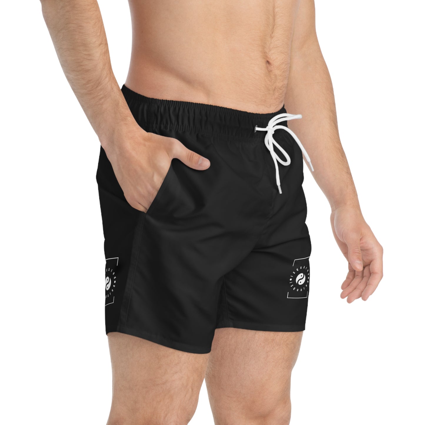 Pure Black - Swim Trunks for Men