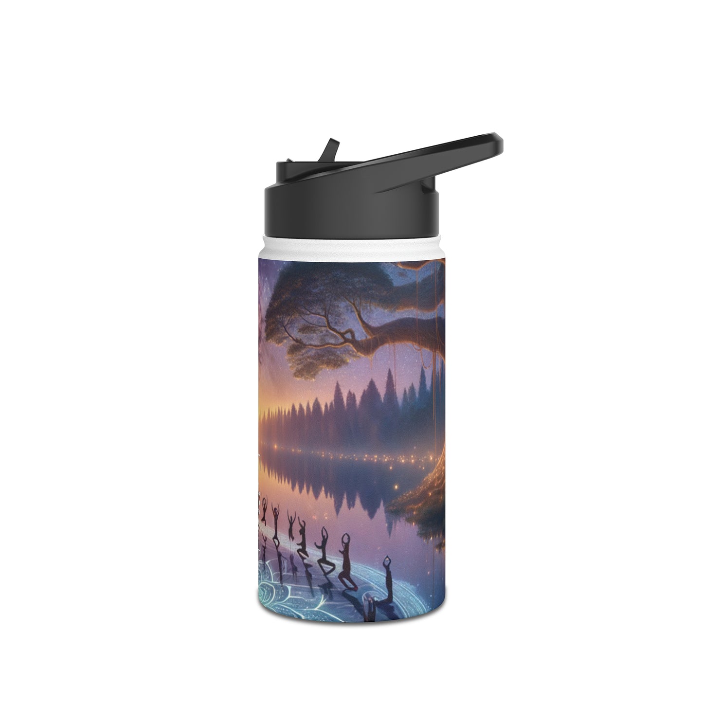 "Celestial Serenity: Mandala's Reflection" - Water Bottle