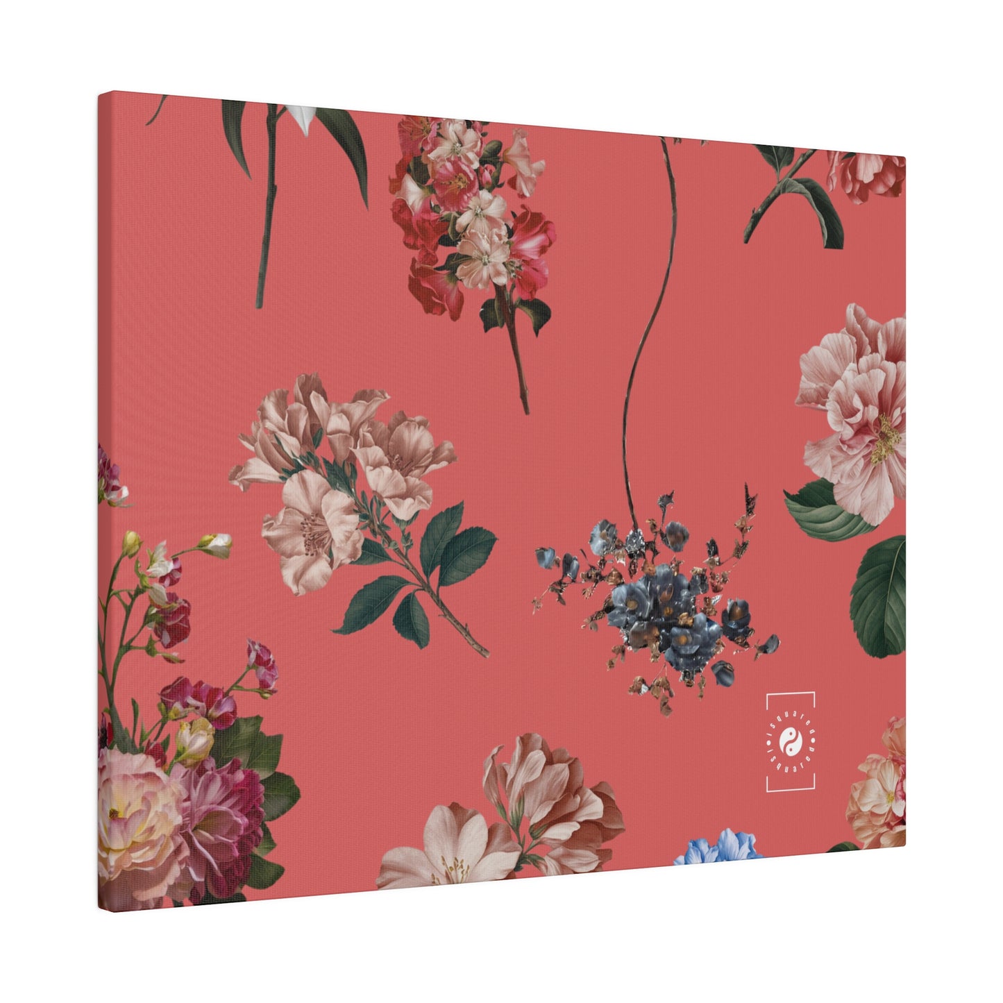 Botanicals on Coral - Art Print Canvas