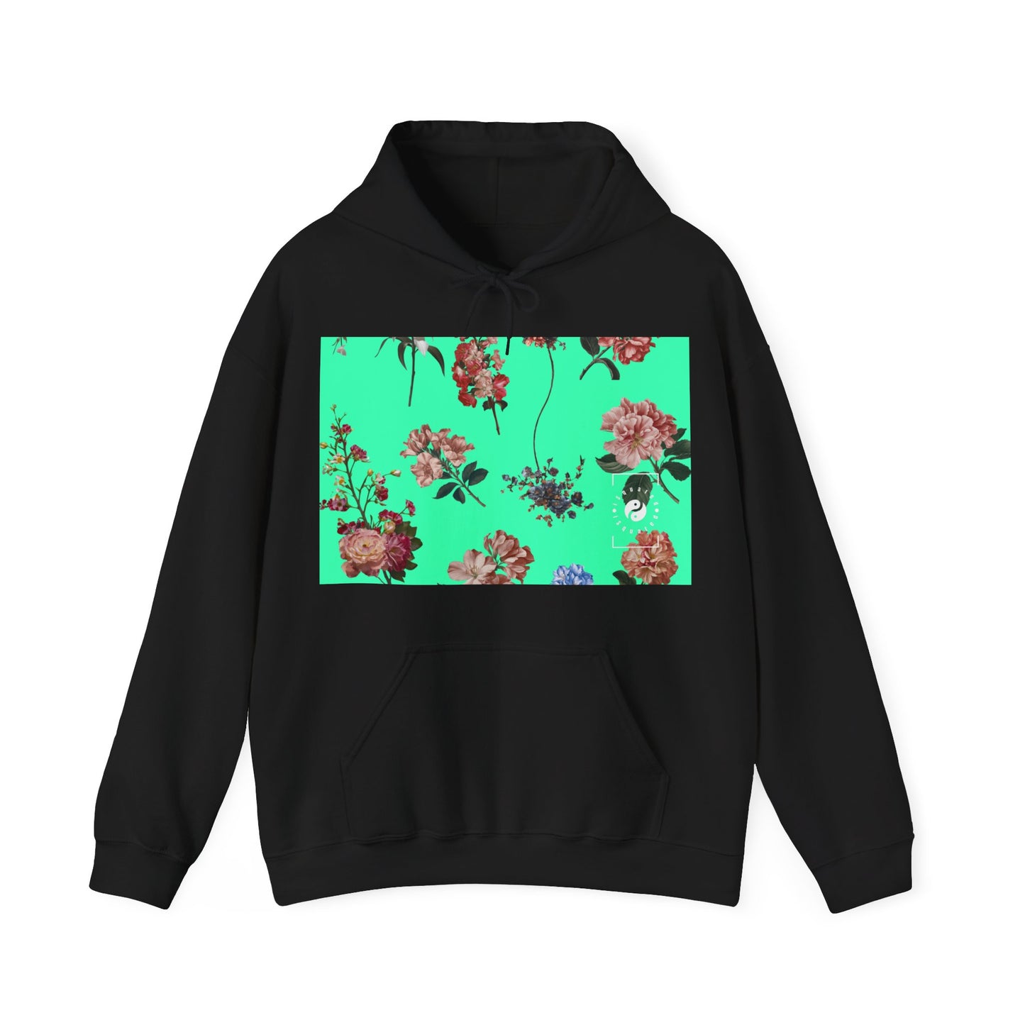 Botanicals on Turquoise - Hoodie