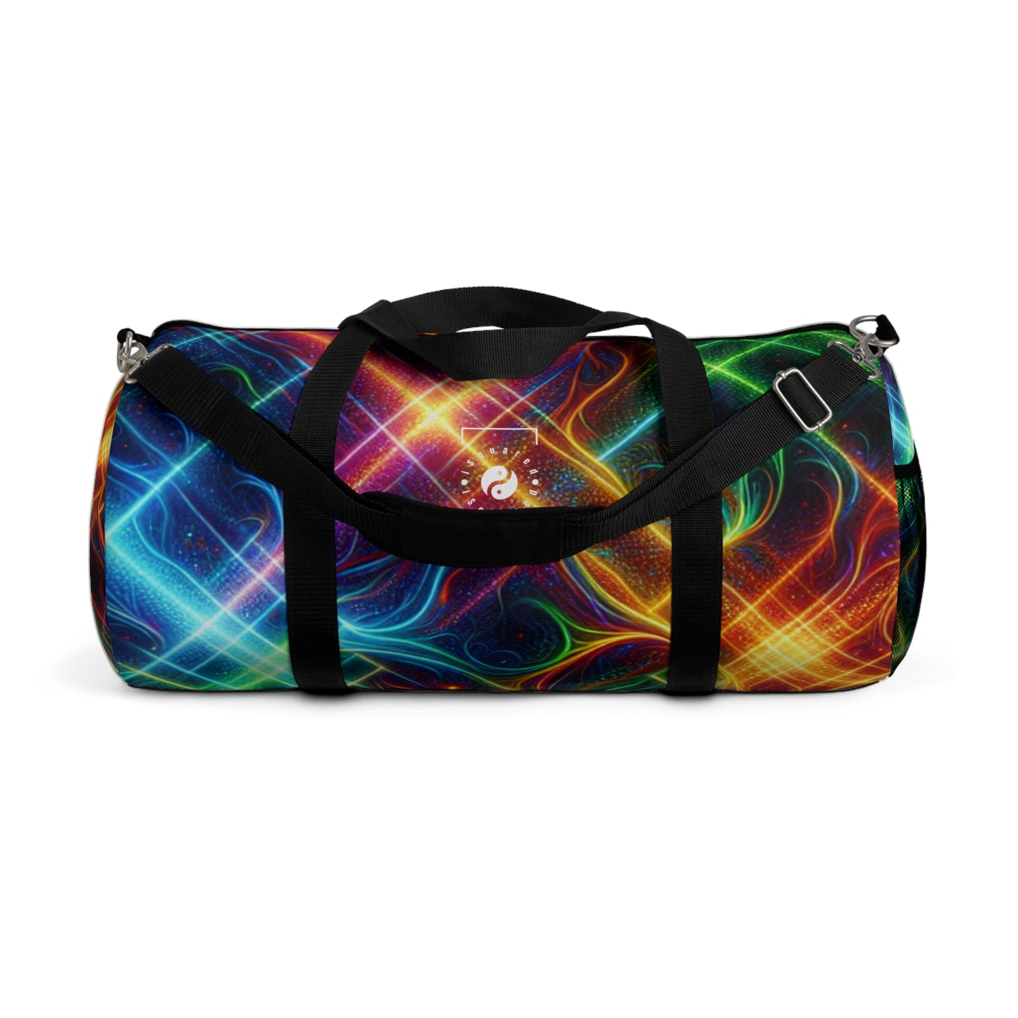 "Neon Plaid Luminosity Matrix" - Duffle Bag