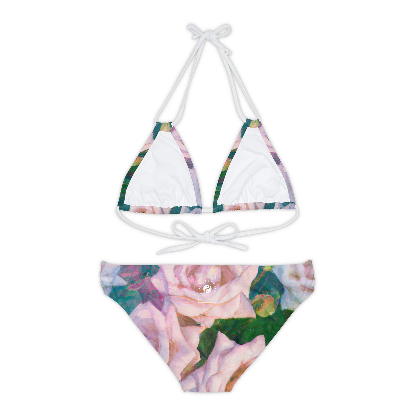 Cosmic Roses - Lace-up Bikini Set