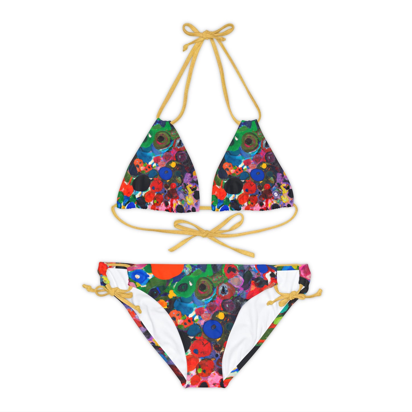 Ink drops meditation - Lace-up Bikini Set