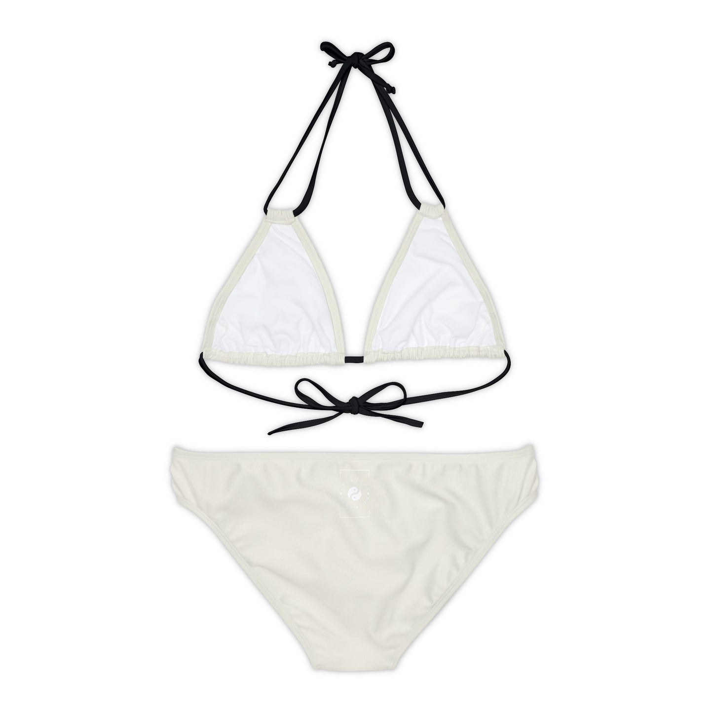 #E9E7DA Ivory - Lace-up Bikini Set