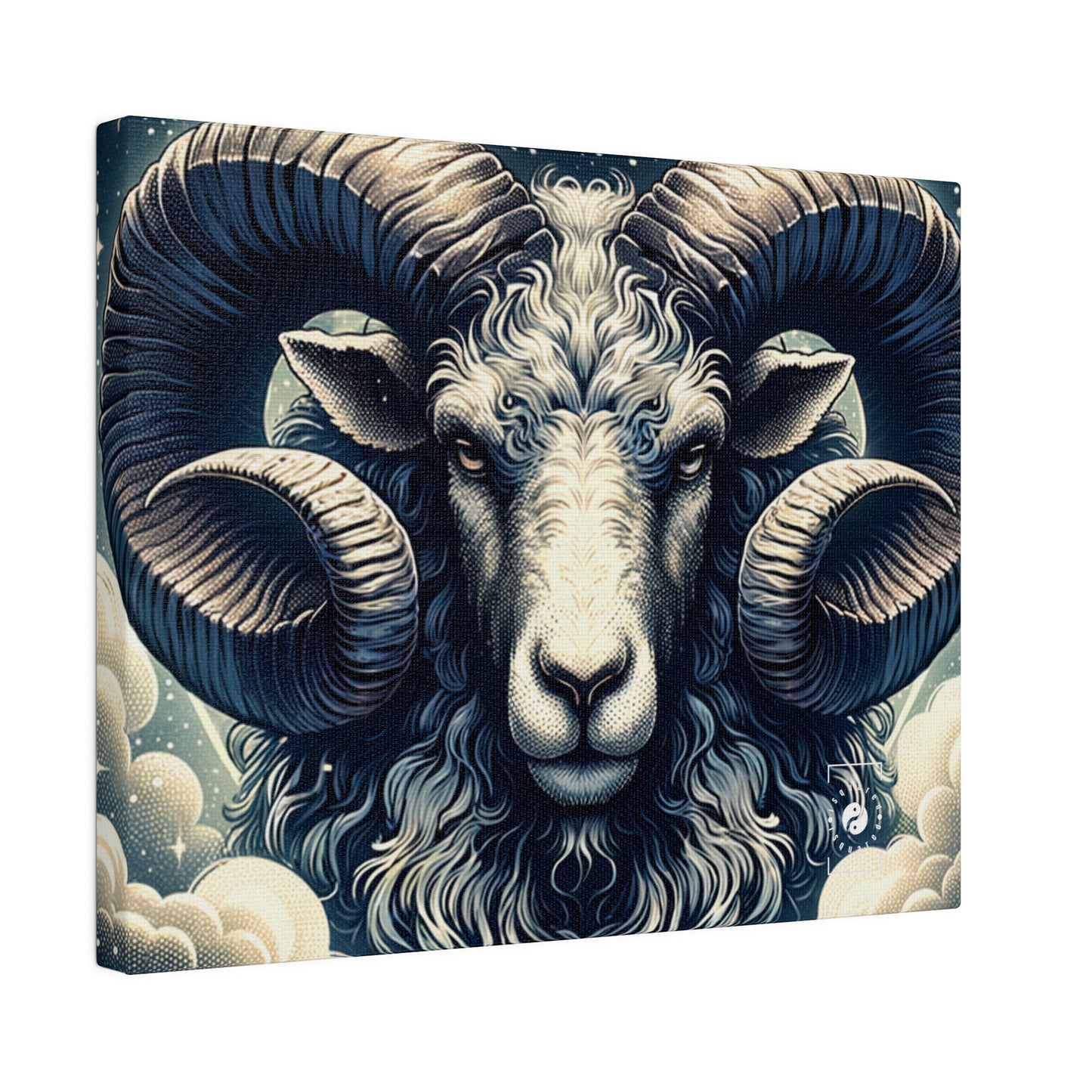 "Celestial Ram Ascendant" - Art Print Canvas