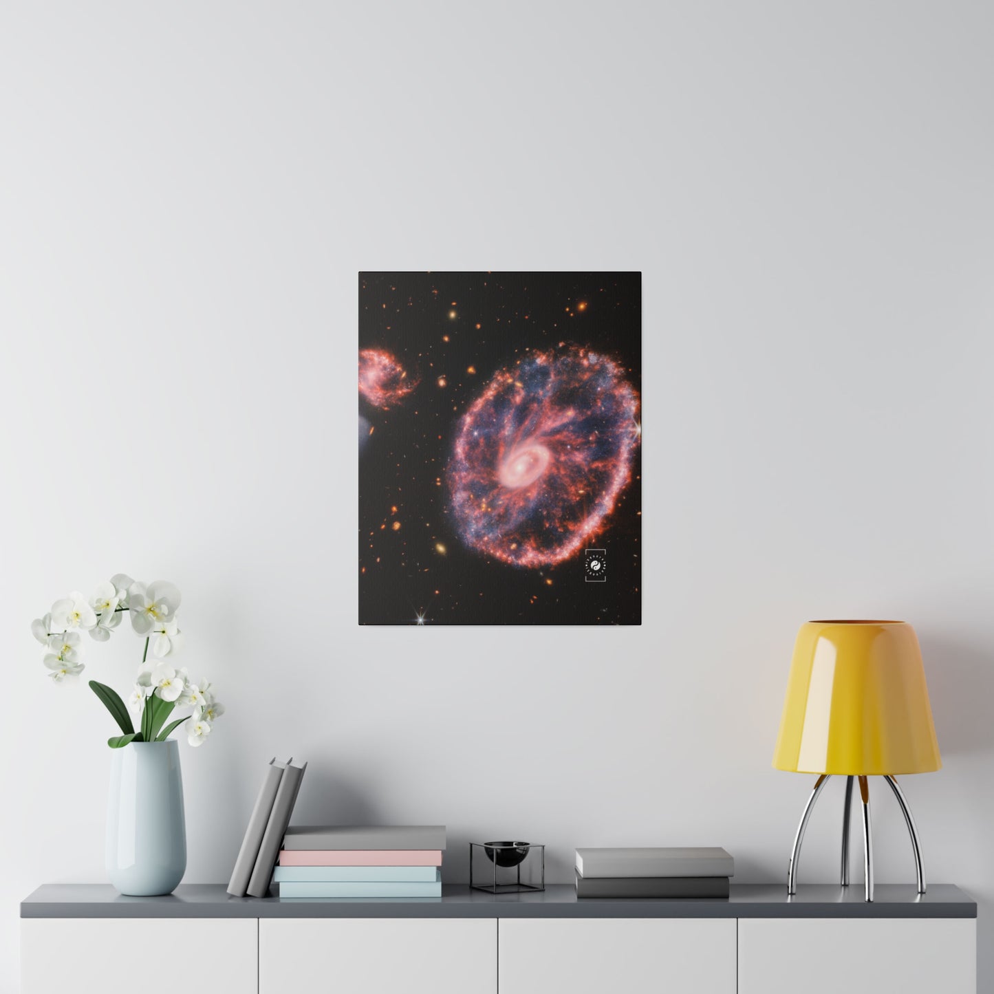 Cartwheel Galaxy (NIRCam and MIRI Composite Image) - Art Print Canvas