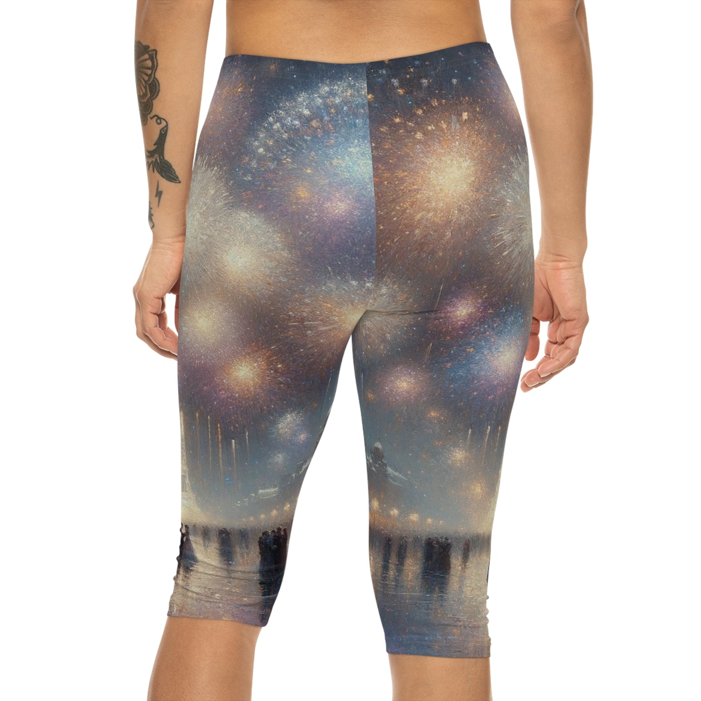 "Manet's Midnight Marvels" - Capri Shorts