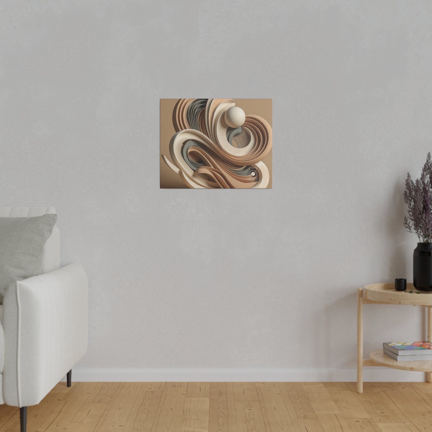 "Hepworth Hues: An Earth Tone Symphony" - Art Print Canvas