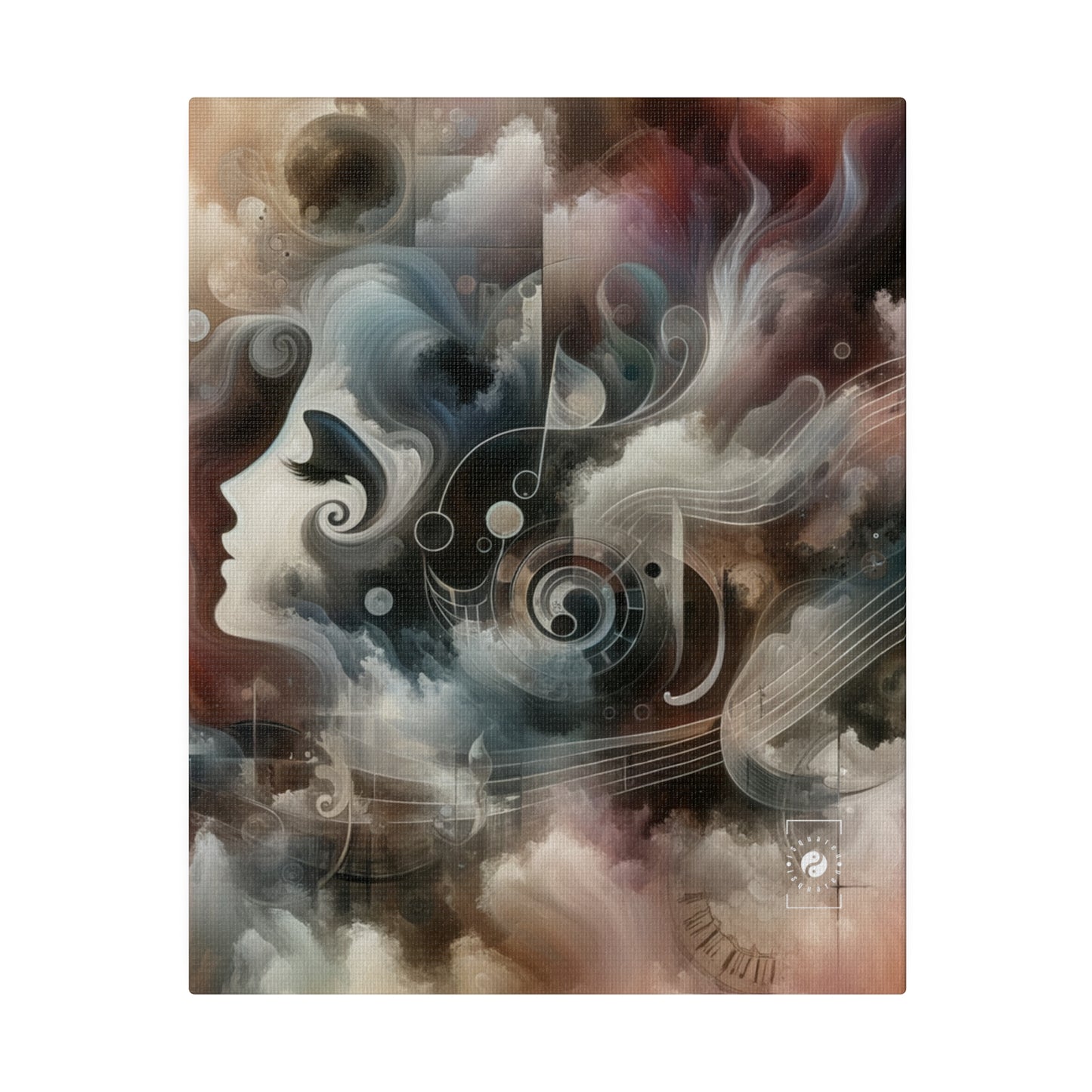 "Harmony of Descent: An Abstract Ode to La Traviata" - Art Print Canvas